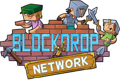 Minecraft Blockdrop Bedwars Server Logo